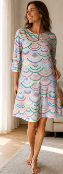 Preview: Art. 02-940  Bluse/Kleid mit Volantärmeln